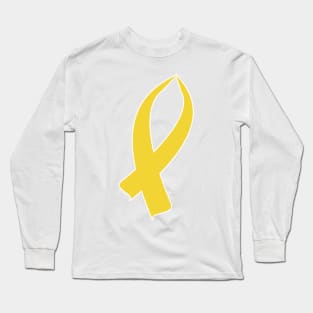 Awareness Ribbon (Gold) Long Sleeve T-Shirt